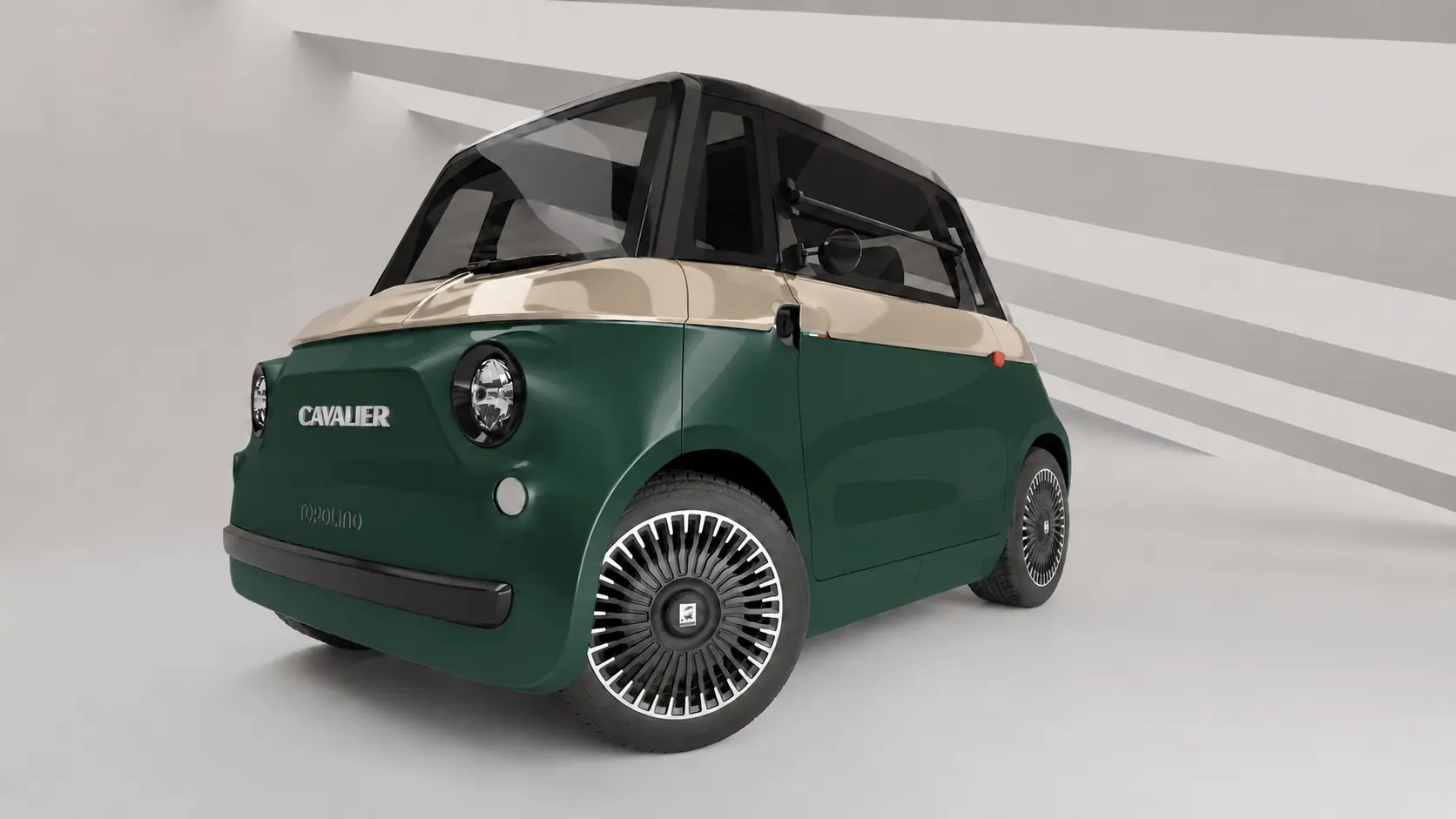 Cavalier Topolino in Verde Bosco with Bronzo Dorato roof