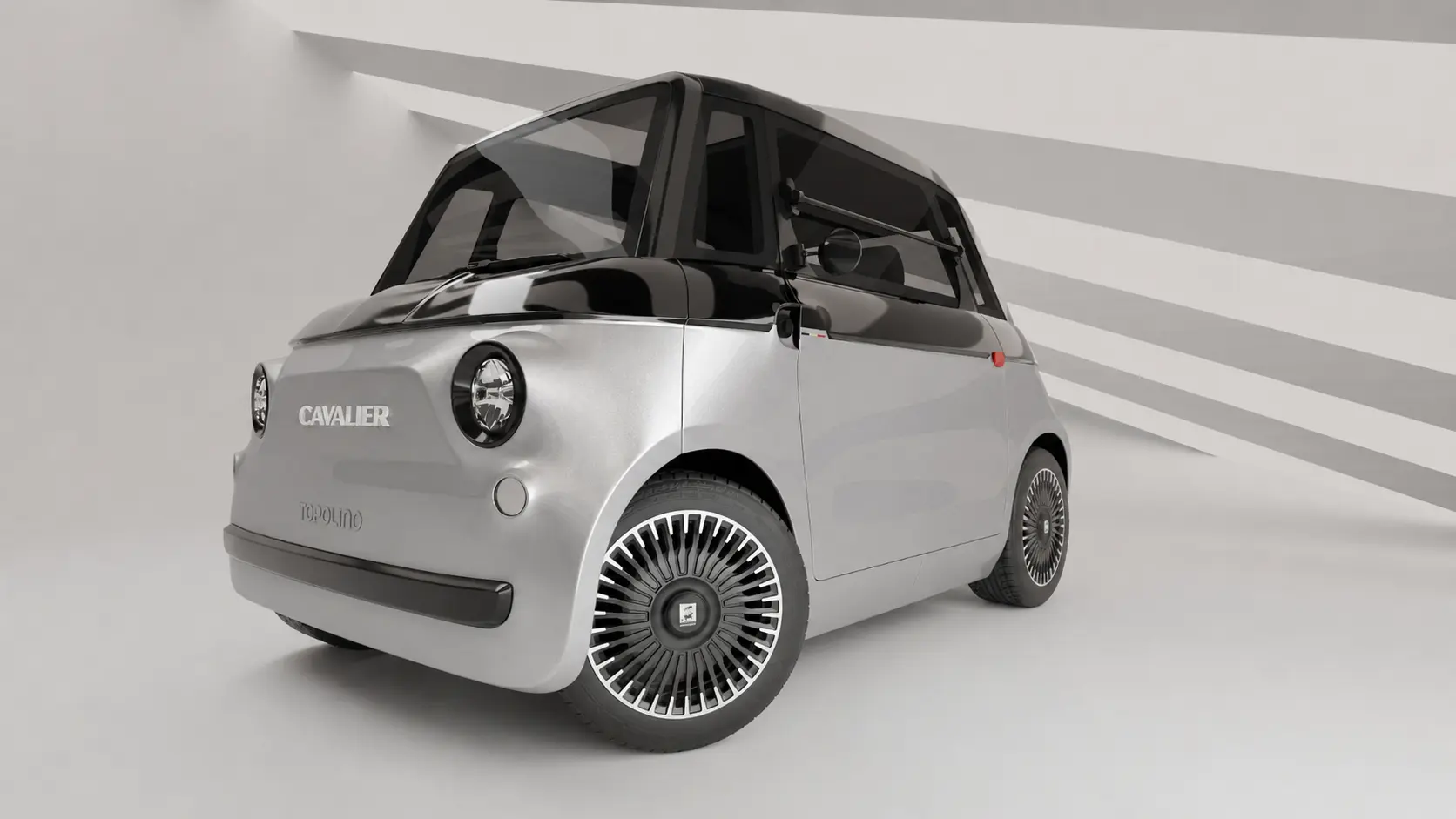 Cavalier Topolino in Argento Milano with Nero Notte roof