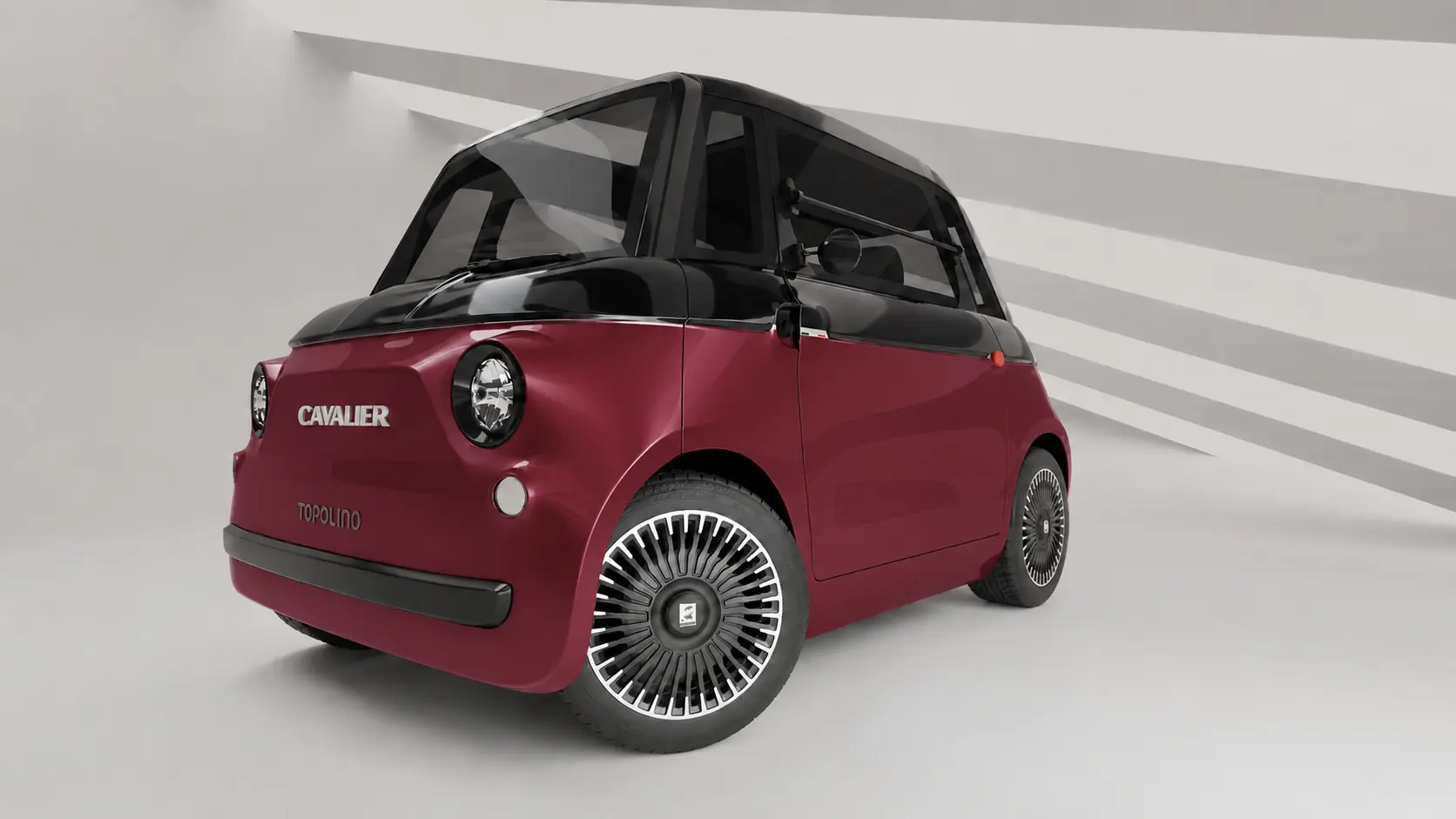 Cavalier Topolino in Rosso Amarena with Nero Notte roof